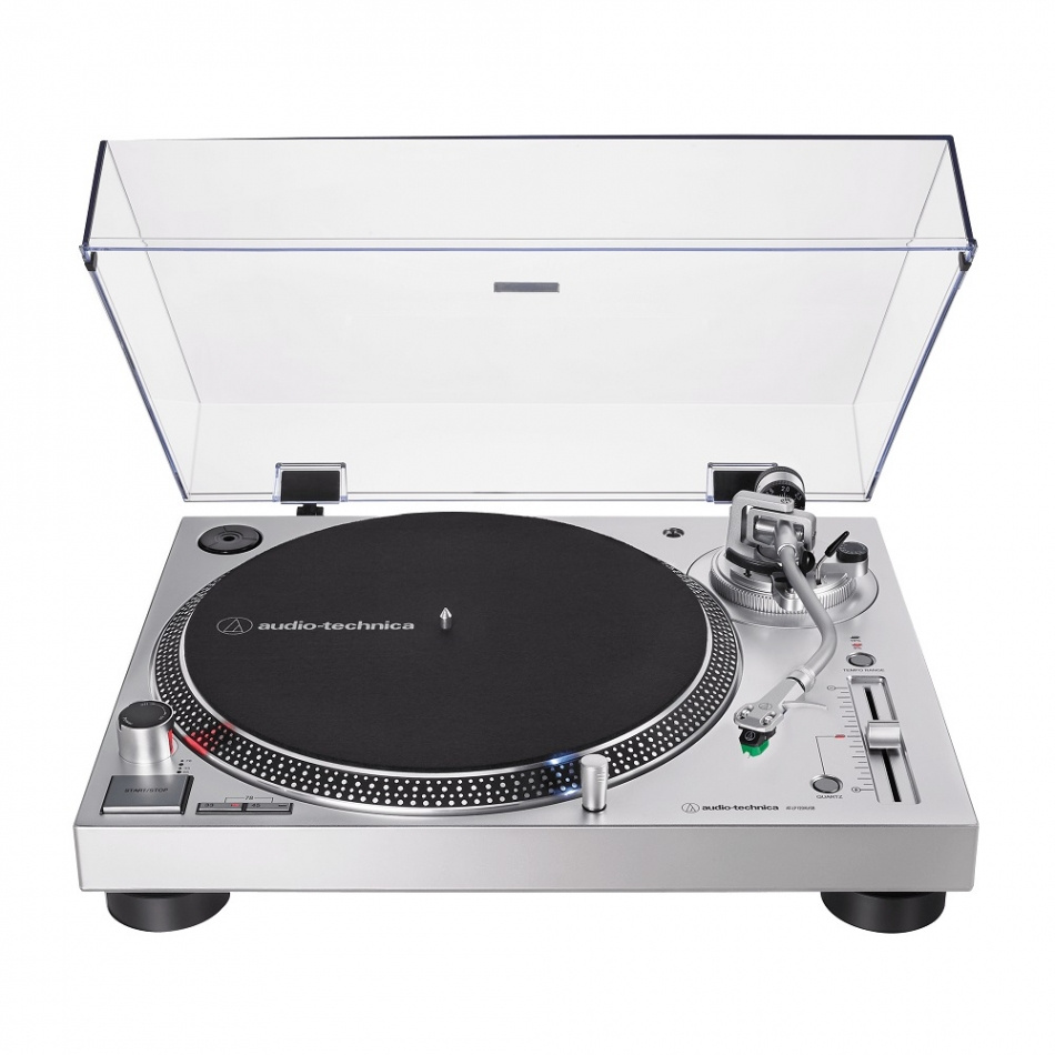 Audio Technica AT-LP120XUSB silber mit externem RIAA Fosi Audio Box X5