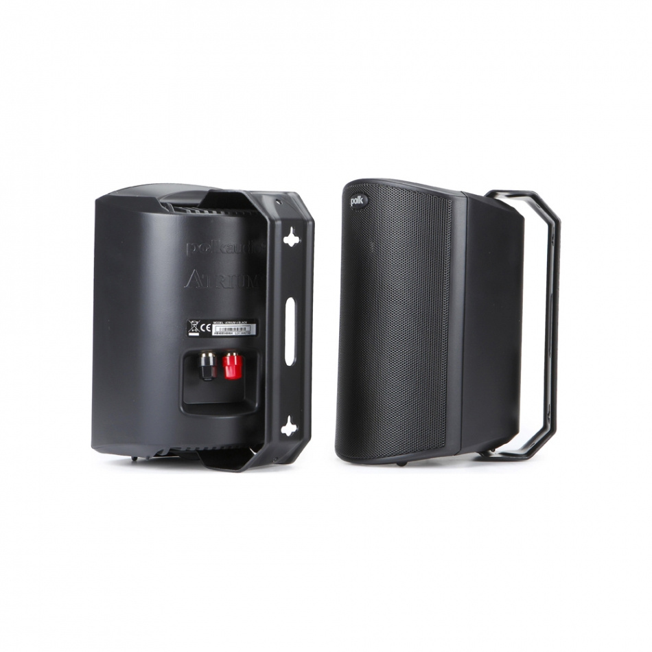 System One A50BT und Polk Audio Atrium 4 schwarze Außenlautsprecher, Stereo-Paket