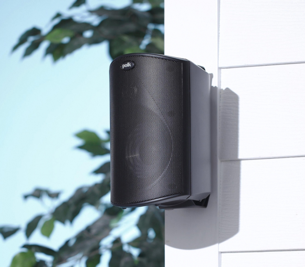 System One A50BT und Polk Audio Atrium 4 schwarze Außenlautsprecher, Stereo-Paket
