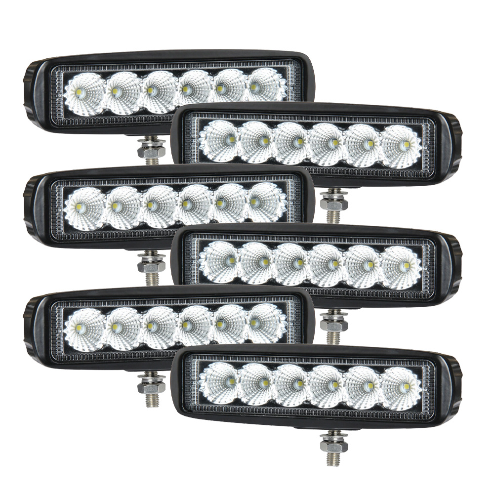 6er-Pack NIZLED B18RF, 15,8 cm Rück-/Arbeitsscheinwerfer, 18W, Arbeitsscheinwerfer-Paket