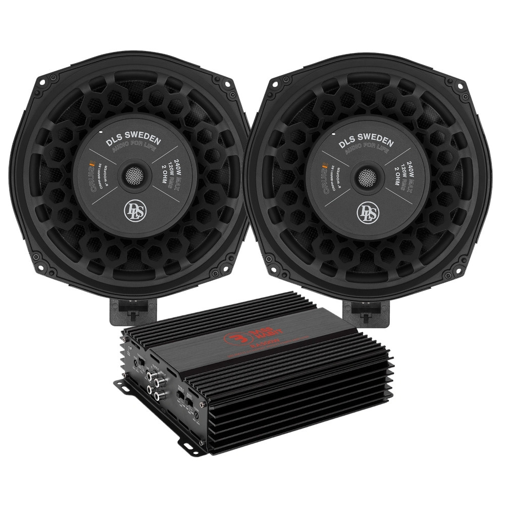 2er-Pack DLS Cruise CRPP-BMW1.82 mit RA500W, Bass-Upgrade für BMW