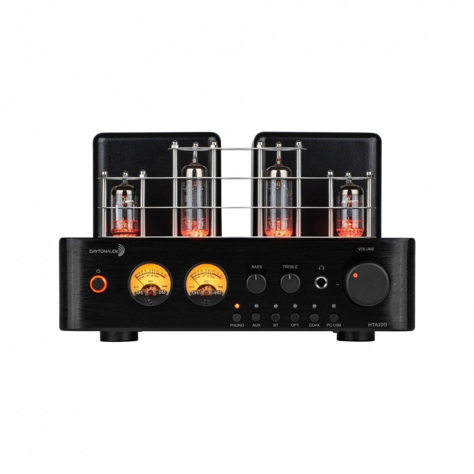 Dayton Audio HTA100 mit Monitor Audio Bronze On-Wall 7G in Weiß, Stereo-Paket