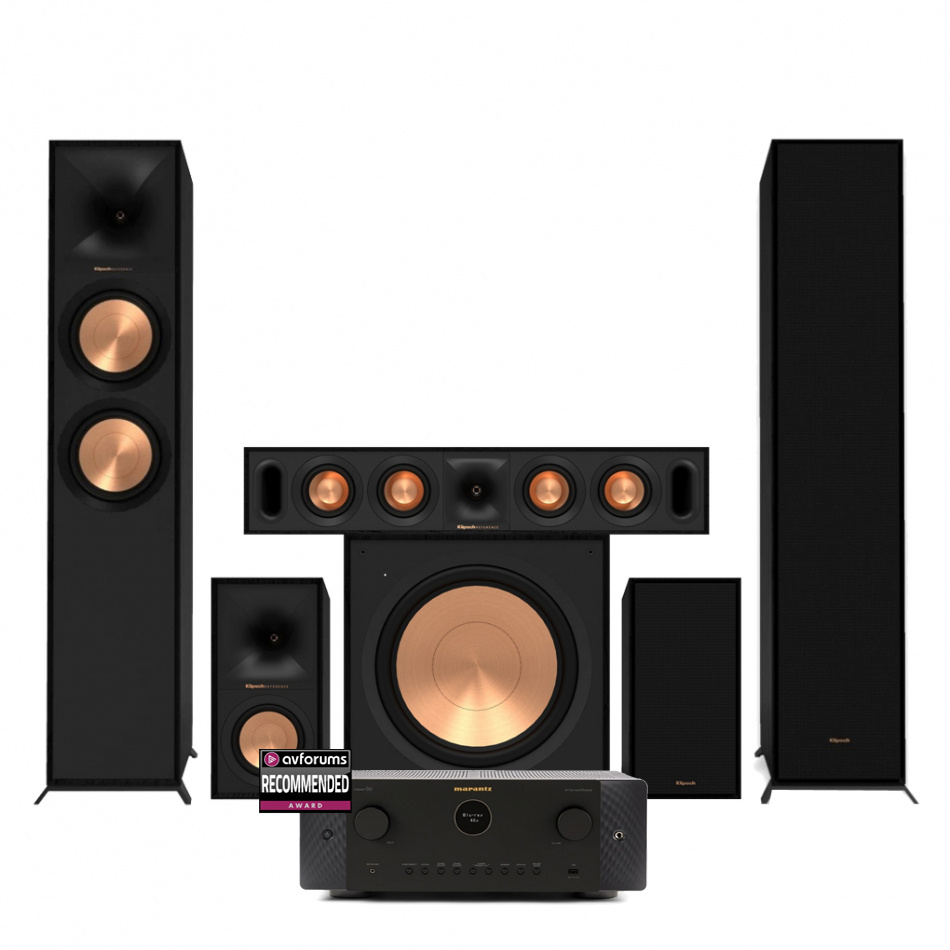 Marantz Cinema 60 & Klipsch Reference R-600F 5.1 Heimkino-Paket, schwarz