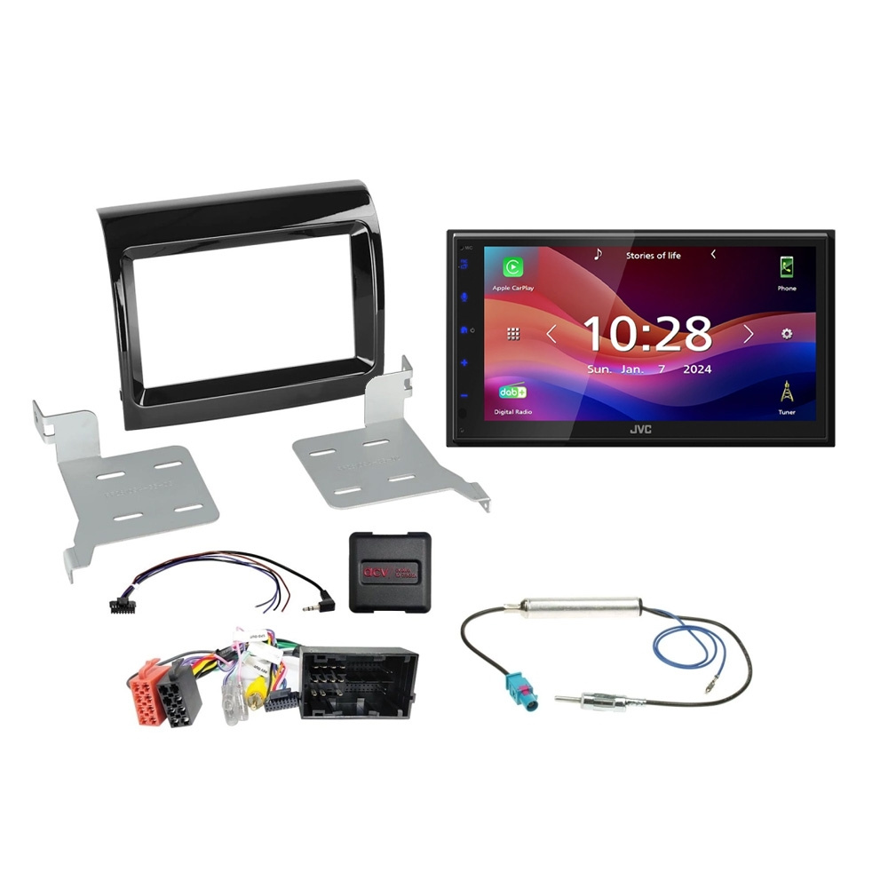 JVC KW-M695DBW Car-Audio-Paket für Fiat/Citroen/Opel/Peugeot