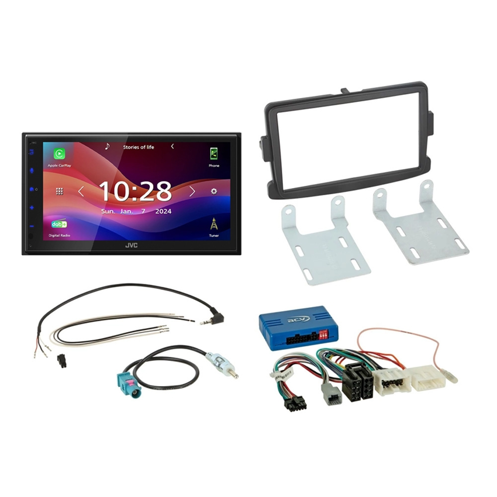 JVC KW-M695DBW Auto-Stereo-Paket für Dacia/Opel/Renault