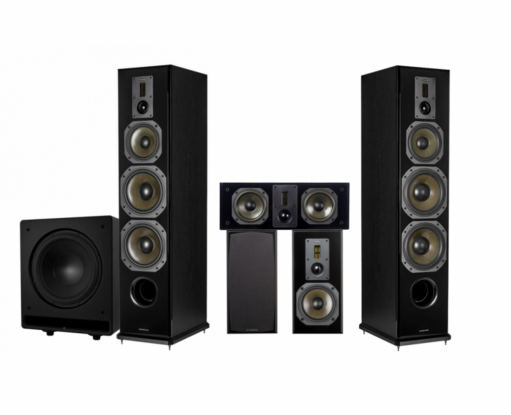 Dynavoice Definition DF-8II 5.1 Lautsprecherpaket mit CSB-V12, schwarz