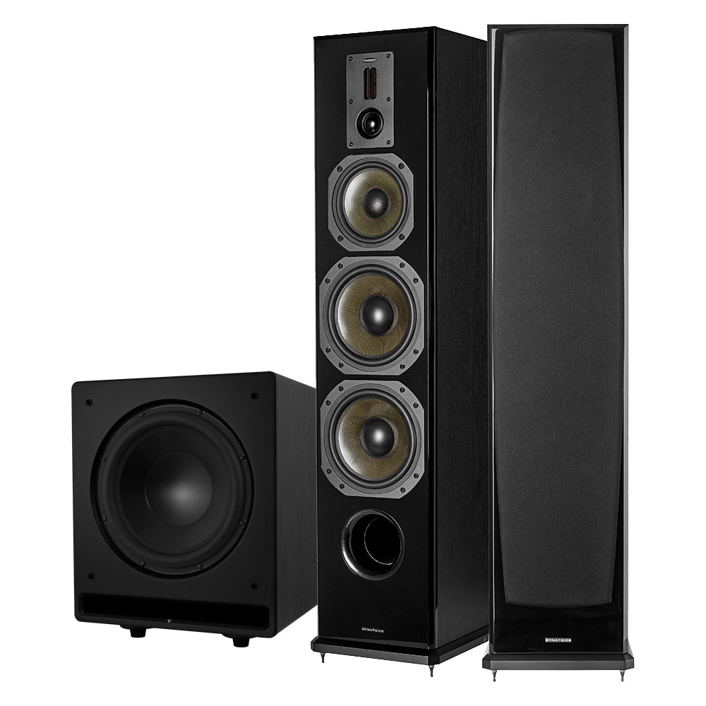 Dynavoice Definition DF-8II & Challenger CSB-V12 in Schwarz, 2.1 Lautsprecherpaket