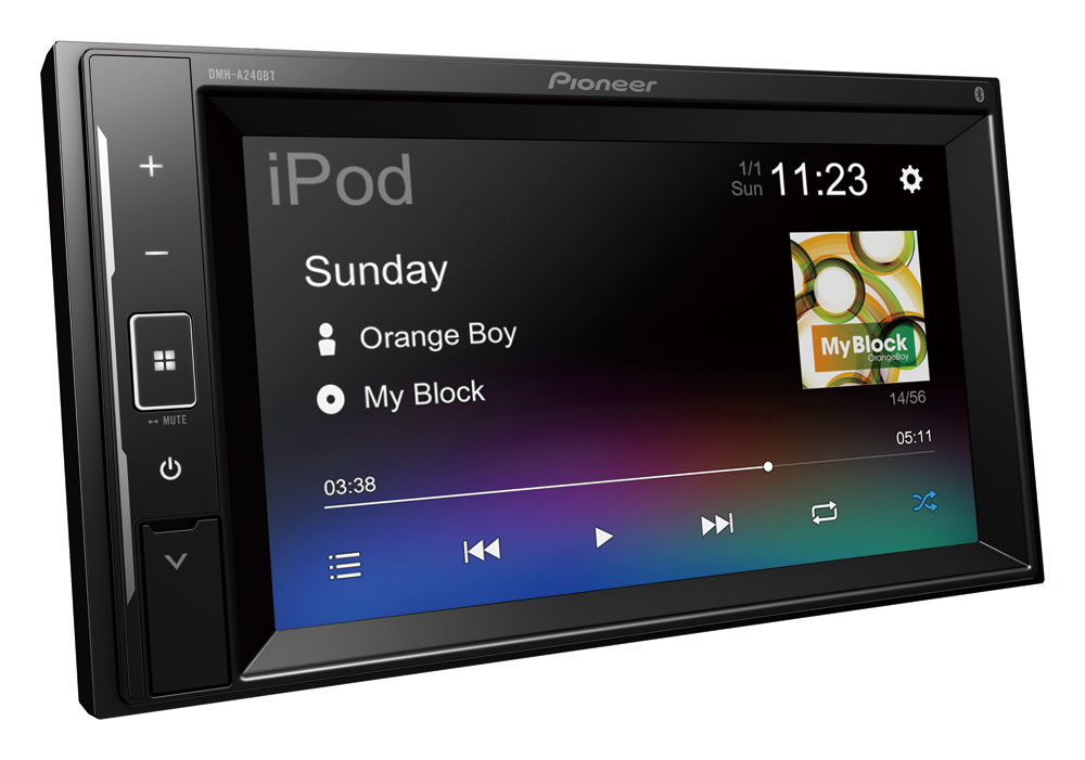 Pioneer DMH-A240BT & Bass Habit PLAY-Lautsprecher