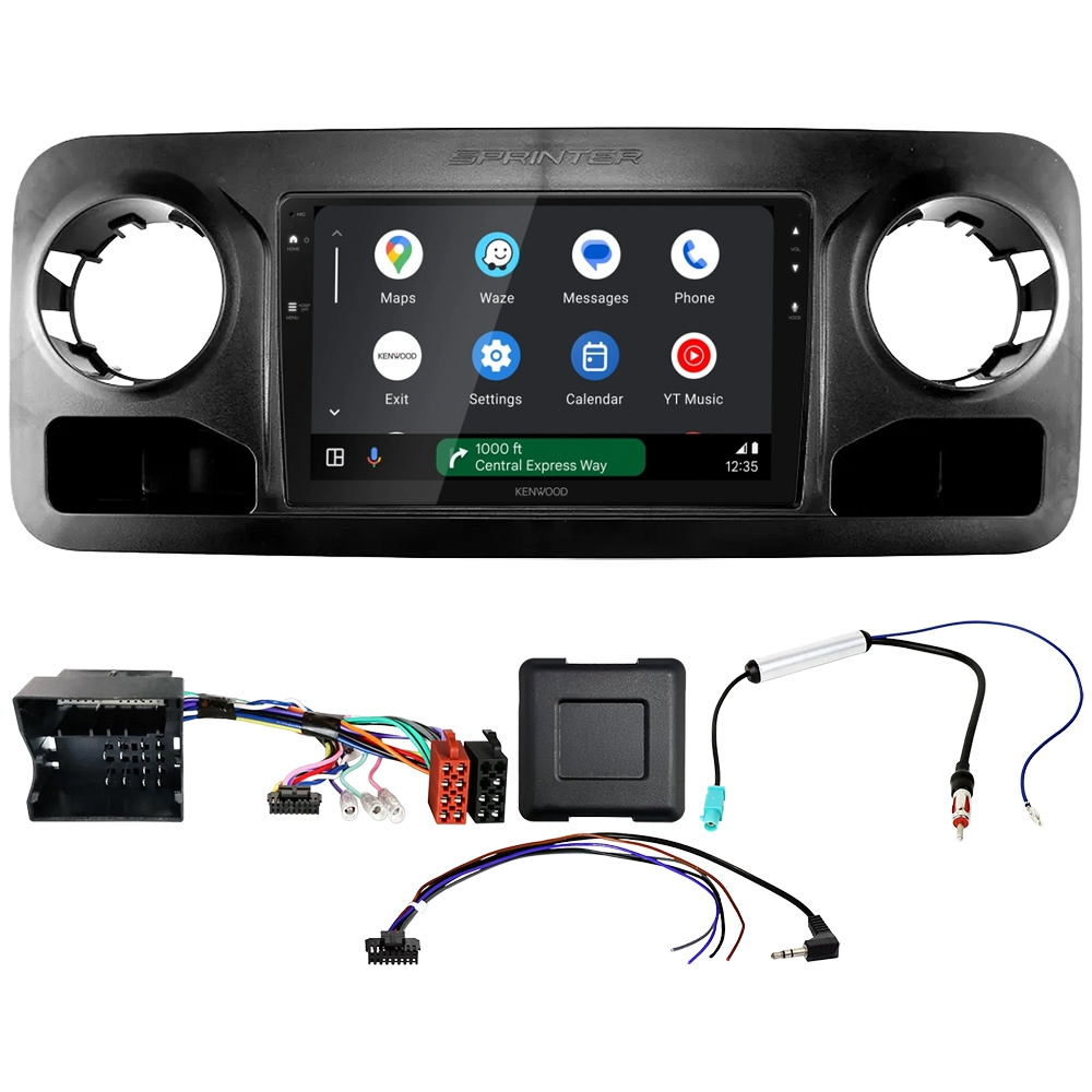 Kenwood DMX80AXS Autoradio-Paket für Mercedes Sprinter W907/W910 2018-