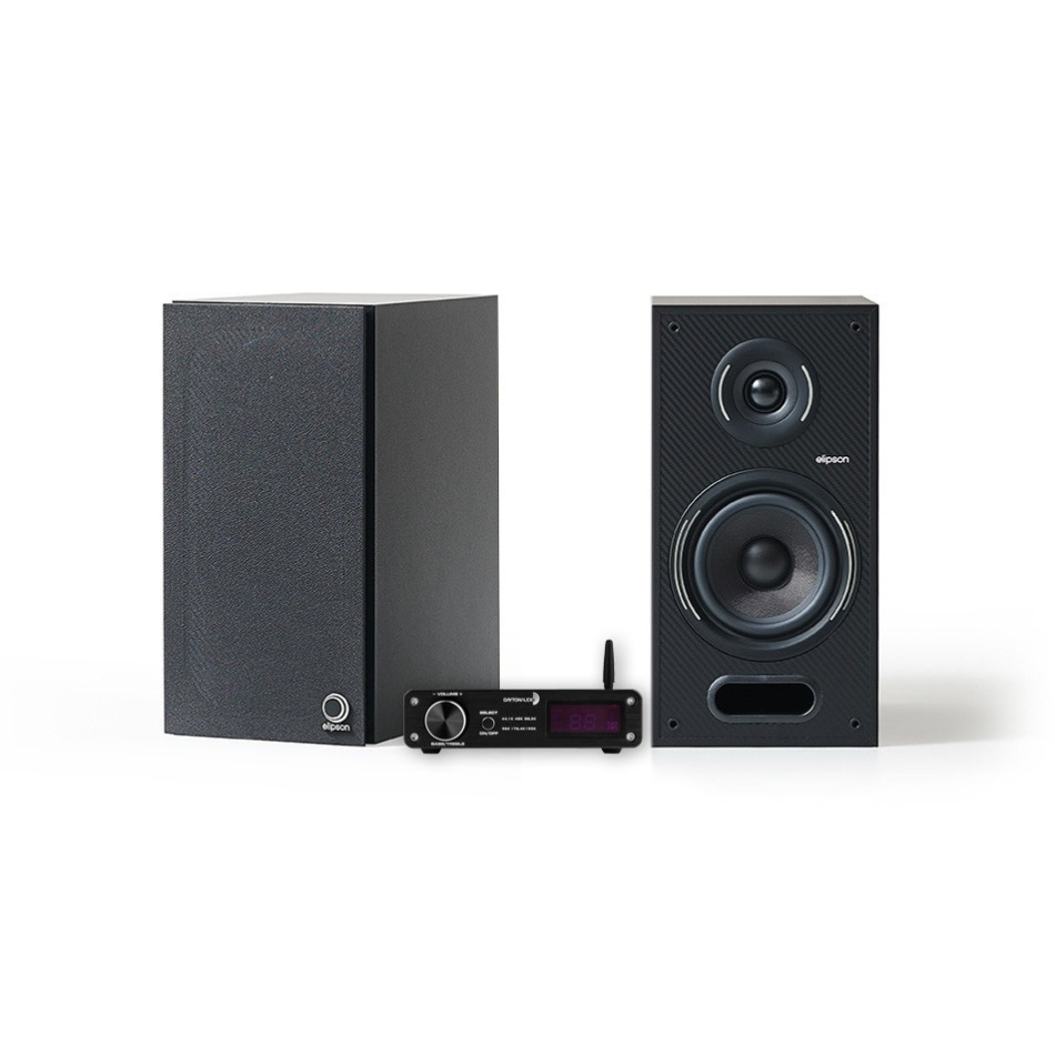 Dayton Audio DTA-PRO mit Elipson Horus 6B in Schwarz, 2.0 Stereo-Set