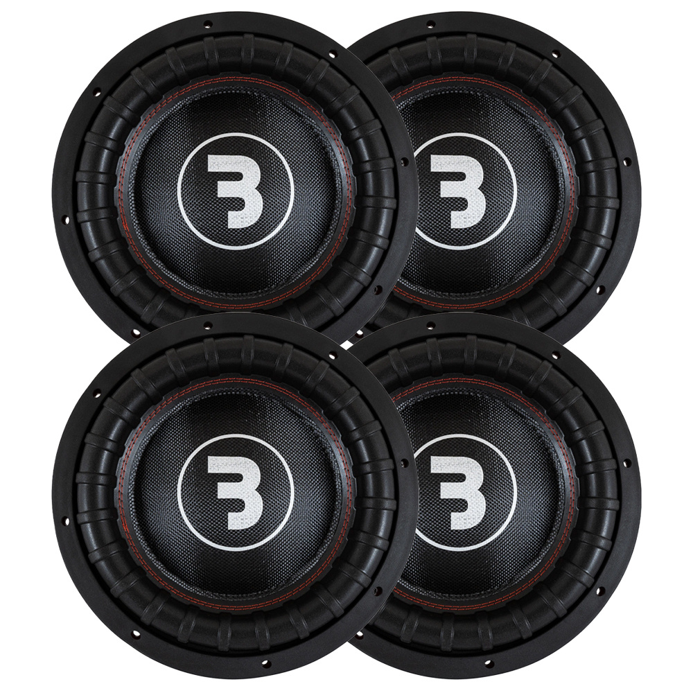 4er-Pack Bass Habit Elite 2 E2300D1, 12-Zoll-Tieftöner