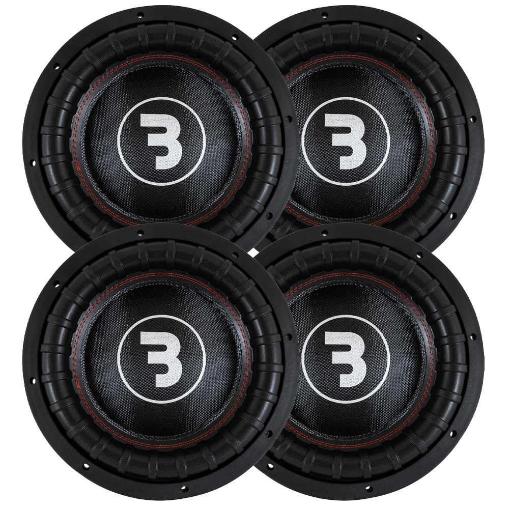 4er-Pack Bass Habit Elite 2 E2300D2, 12-Zoll-Tieftöner