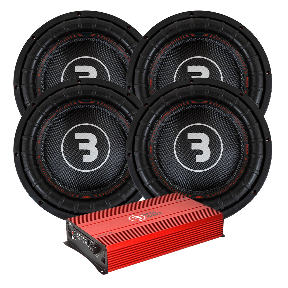 4er-Pack Bass Habit E2380D1 & SE8000.1D2, brutales Basspaket