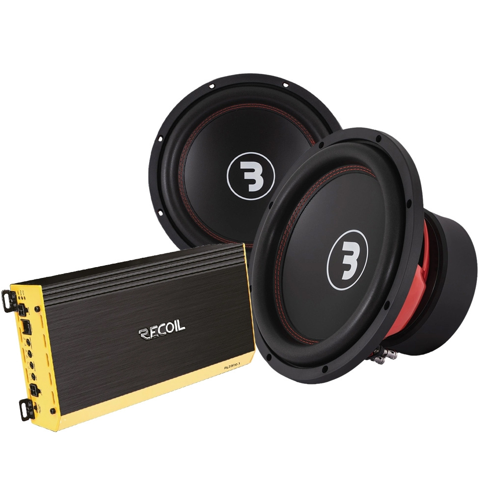 2er-Pack Bass Habit E300D1 mit Recoil RL2300.1, 2x12