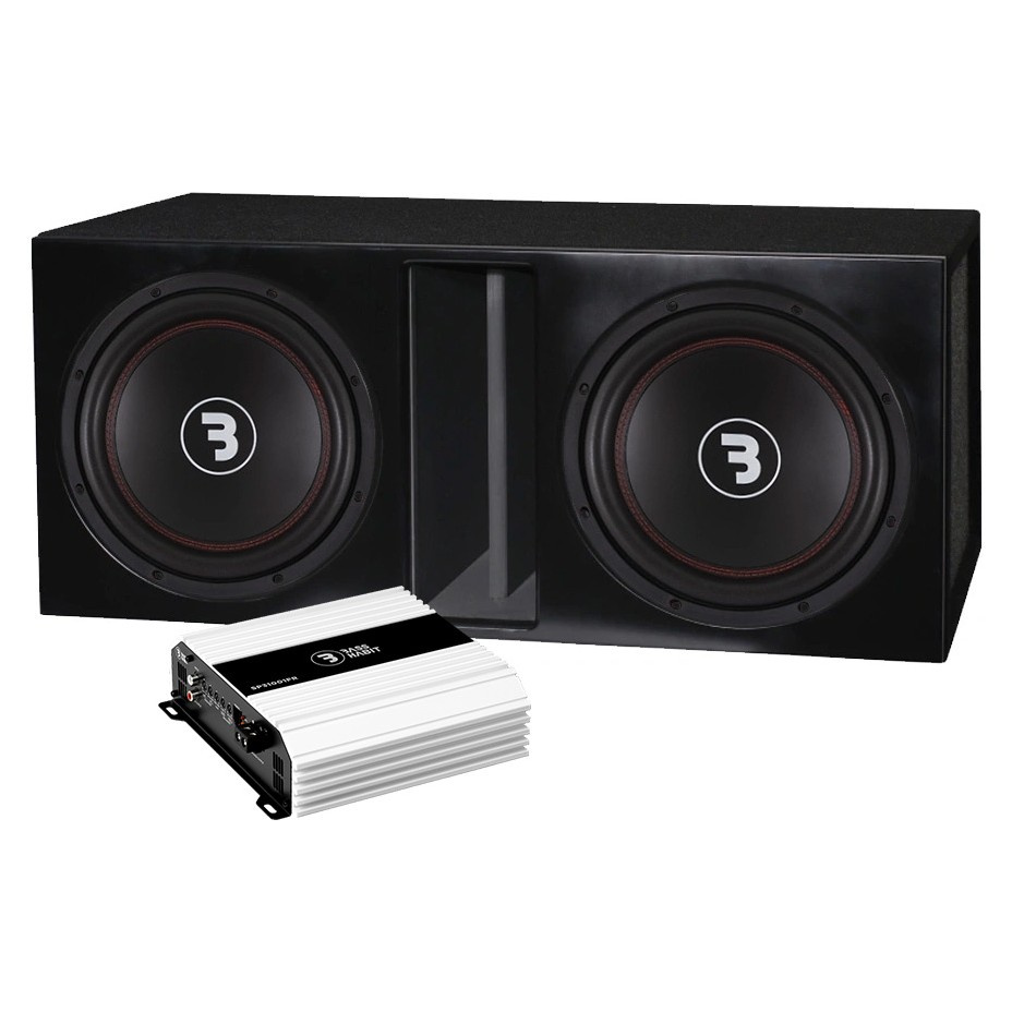 Bass Habit E300D2 im Bassreflexgehäuse mit SP31001FR, 2x12-Basspaket