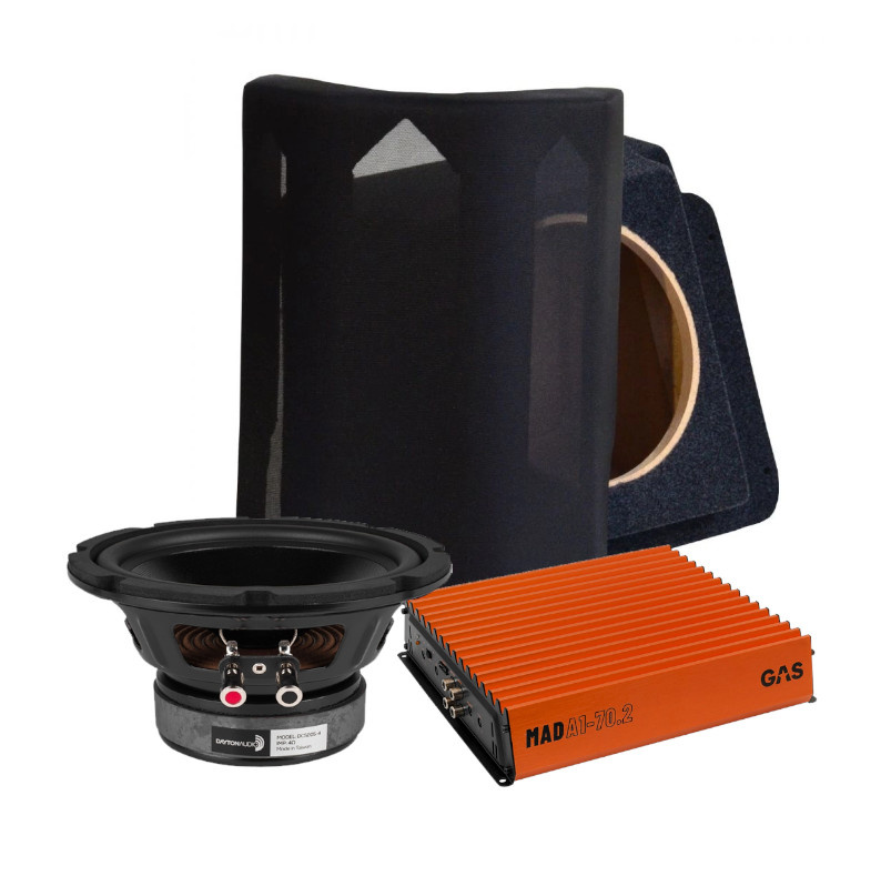 GAS MAD & Dayton Audio Basspaket für BMW E46 Cabrio