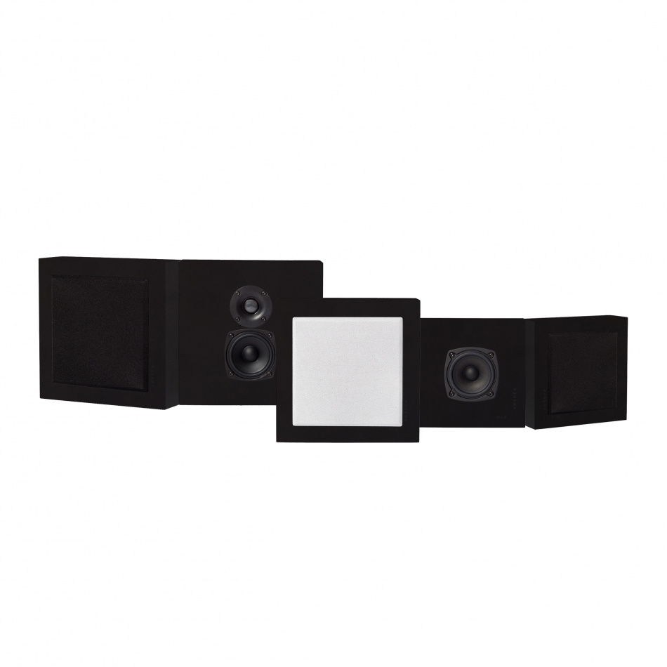 DLS Flatbox Mini On-Wall Lautsprecherpaket 5.0, schwarz