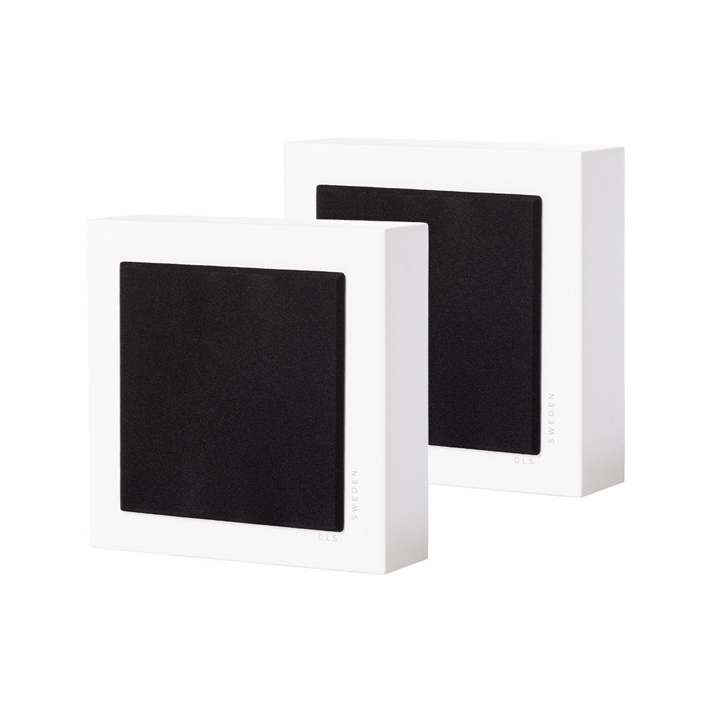 2er-Pack DLS Flatbox Mini On-Wall-Lautsprecher, mattweiß