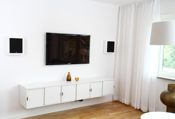 2er-Pack DLS Flatbox Mini On-Wall-Lautsprecher, mattweiß