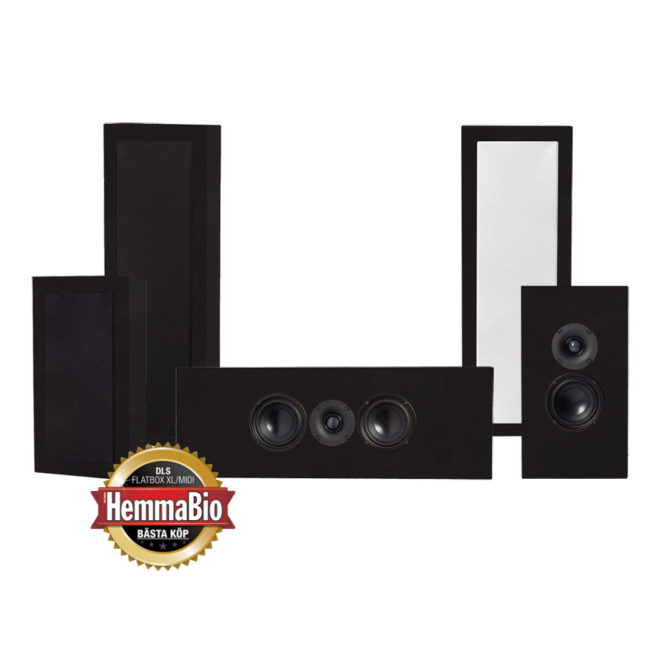 DLS Flatbox XL On-Wall Lautsprecherpaket 5.0, schwarz