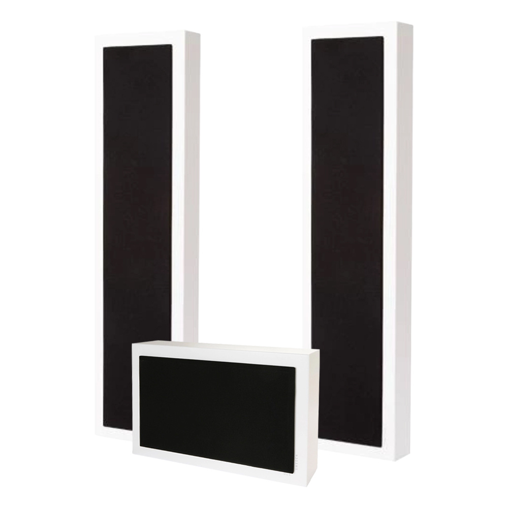 2er-Pack DLS Flatbox XXL & Flatsub 8.2 Lautsprecherpaket 2.1, weiß