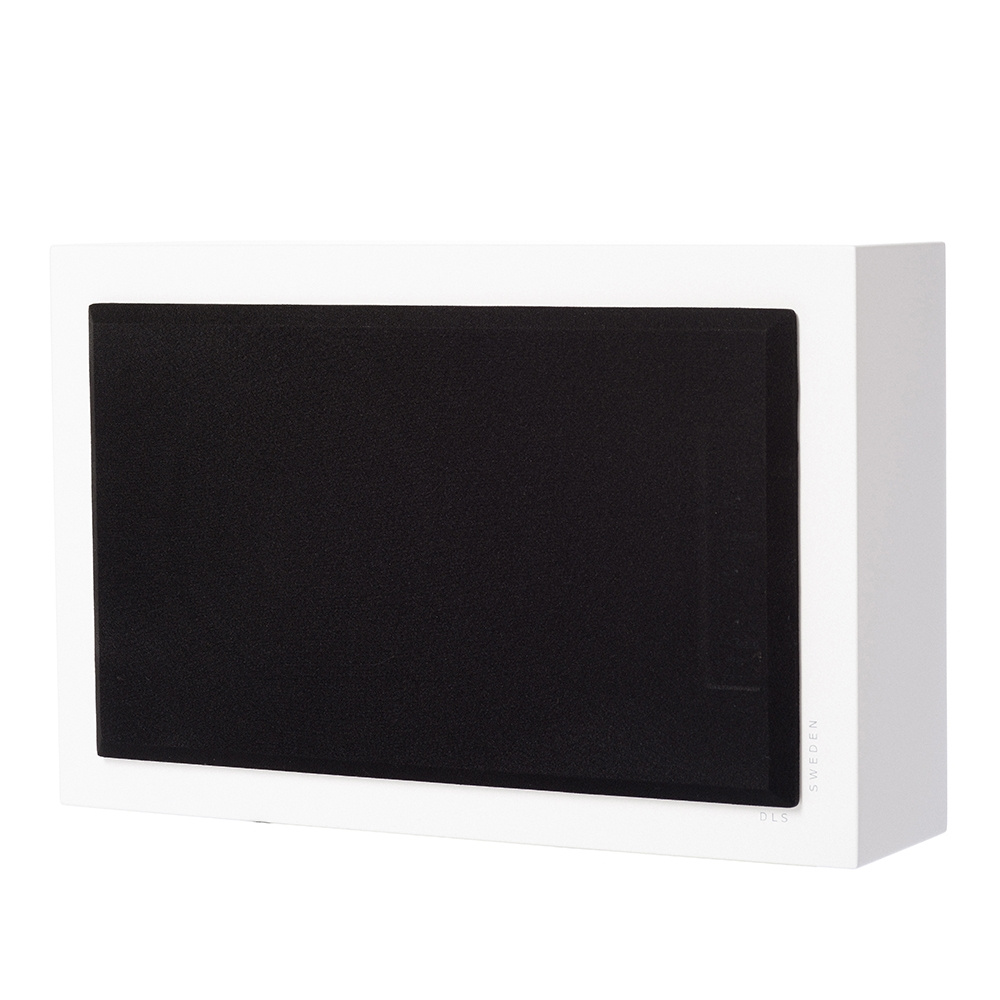 2er-Pack DLS Flatsub 8.2 wandmontierbarer aktiver Subwoofer, mattweiß