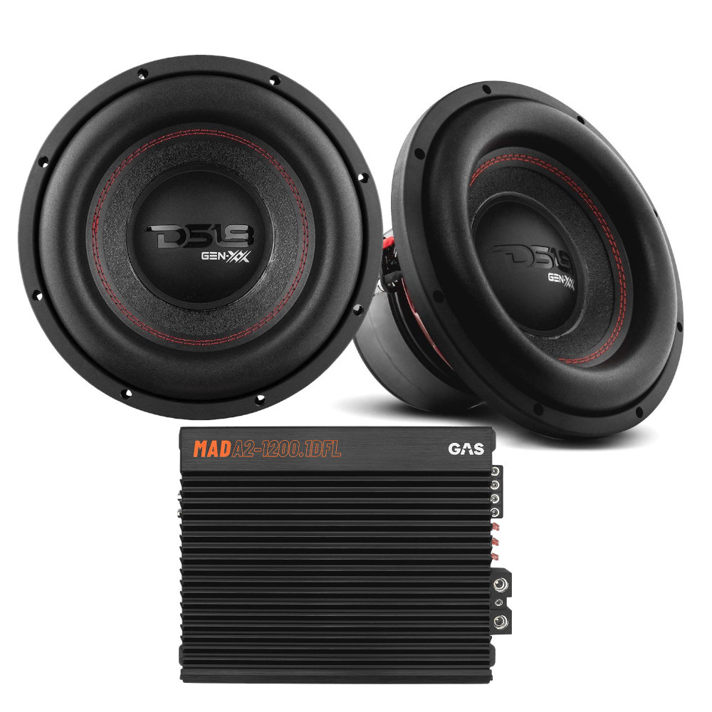 2er-Pack DS18 GEN-XX10.4DHE & GAS MAD A2-1200.1DFL, Basspaket