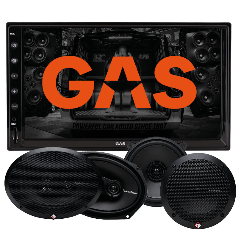 GAS GMV651BT & Rockford Fosgate Prime-Lautsprecher