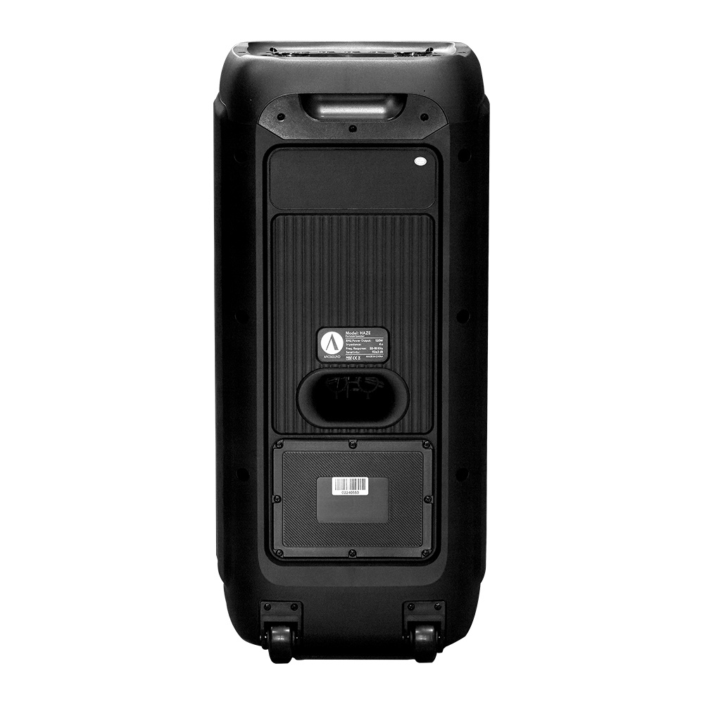 2er-Pack Arcsound HAZE (gen.2), Partylautsprecher mit drahtlosem Mikrofon und Bluetooth