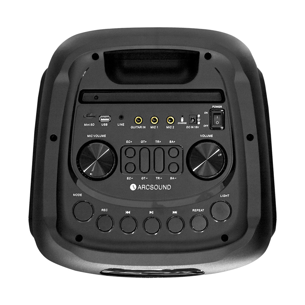 4er-Pack Arcsound HAZE (gen.2), Partylautsprecher mit drahtlosem Mikrofon und Bluetooth