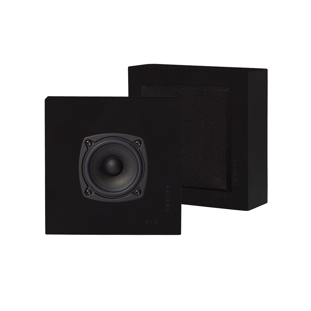 2er-Set DLS Flatbox Slim Mini Wandlautsprecher, mattschwarz