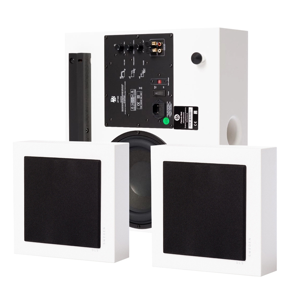 DLS Flatbox Mini On-Wall 2.1-Lautsprecherpaket, weiß