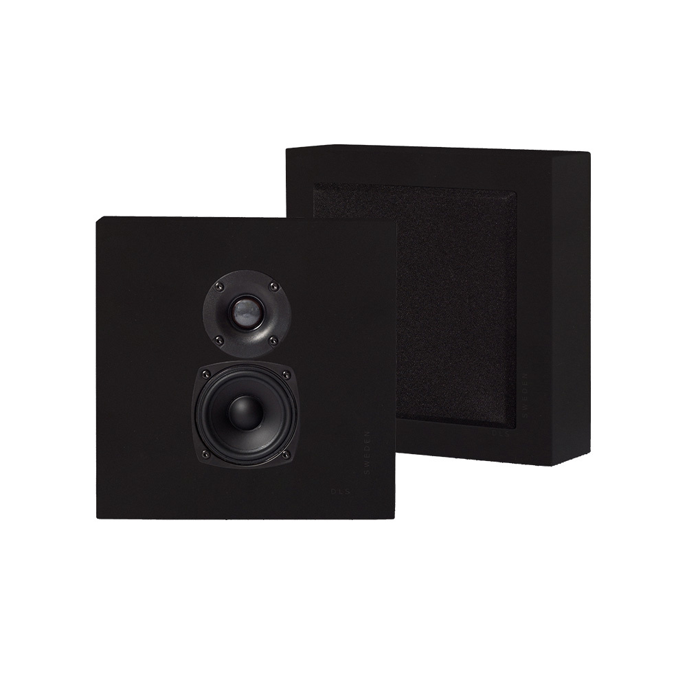 2er-Set DLS Flatbox Mini On-Wall-Lautsprecher, mattschwarz