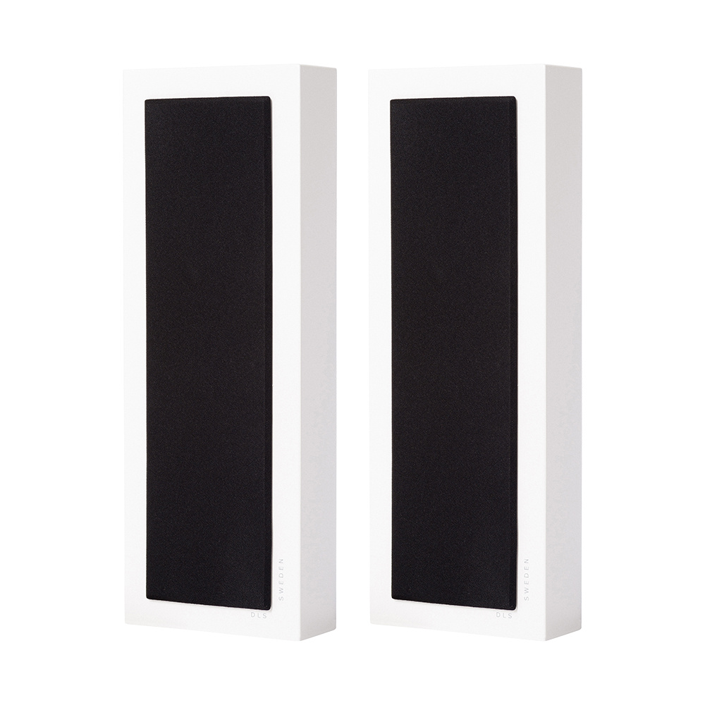 2er-Set DLS Flatbox Slim Large Wandlautsprecher, mattweiß