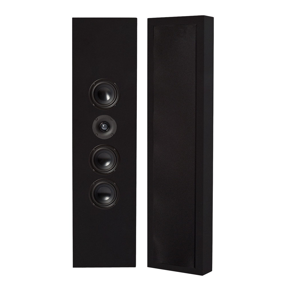 2er-Set DLS Flatbox XXL On-Wall-Lautsprecher, mattschwarz