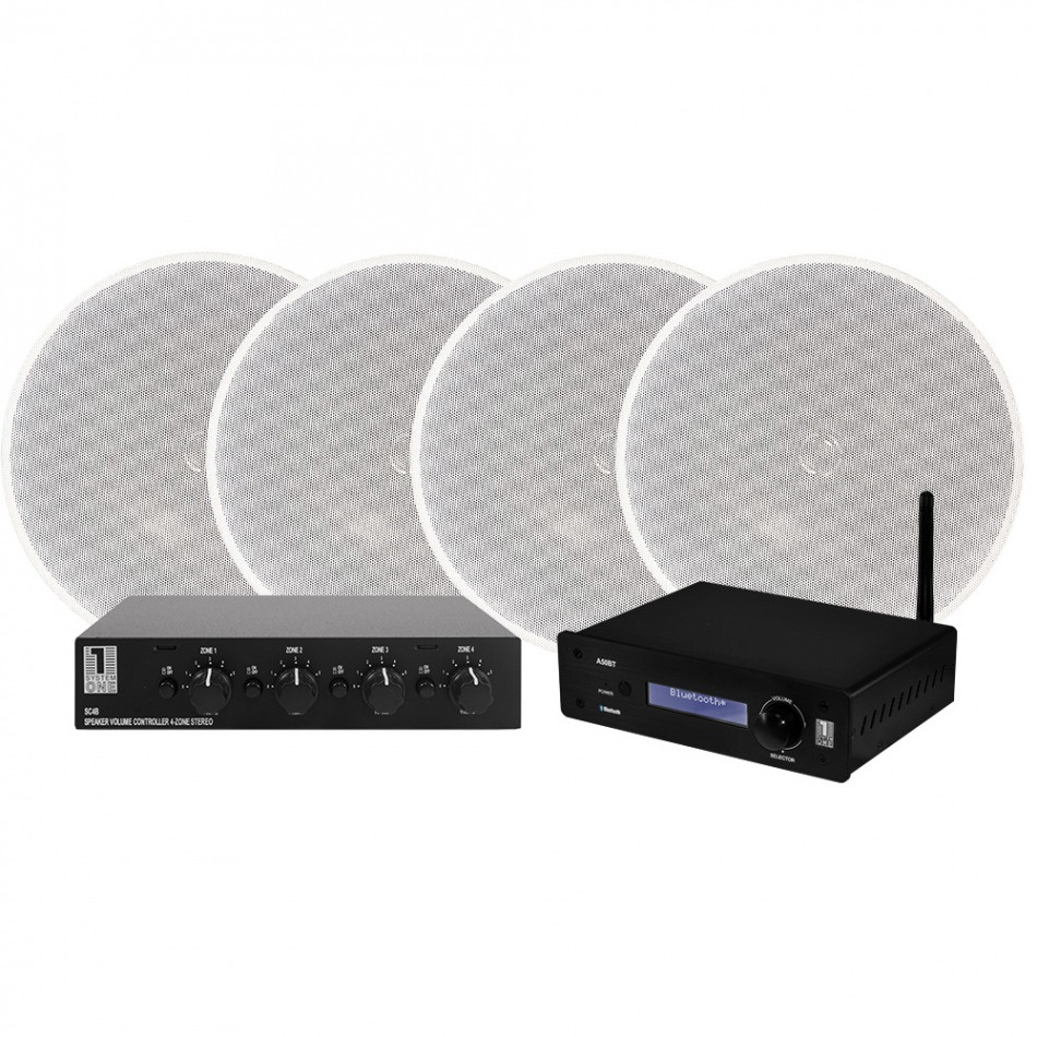 System One A50BT mit SC4B Lautsprecherumschalter & DLS IC621, 2 Paare