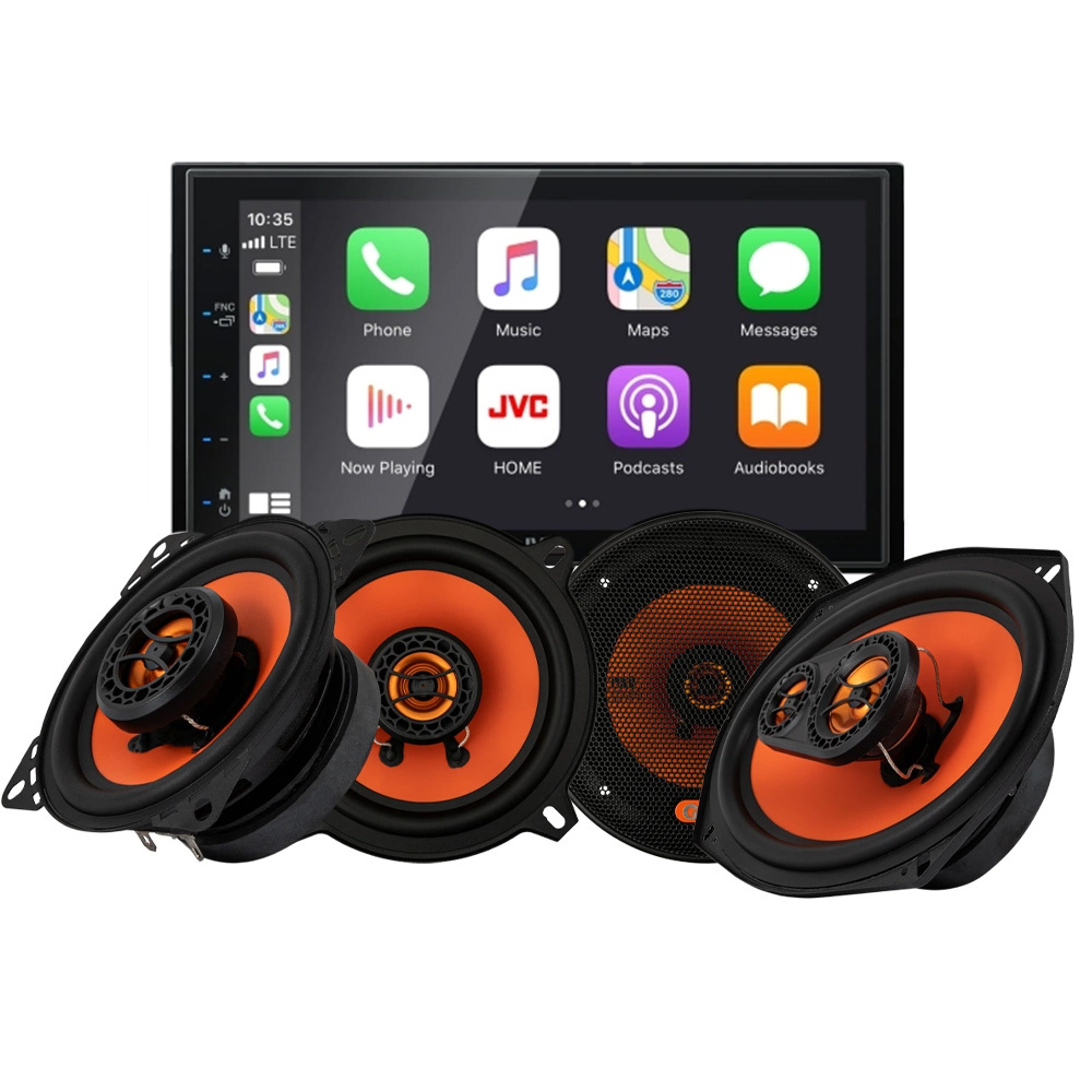JVC KW-M560BT & GAS MAD X1-Lautsprecher, Car-Audio-Paket