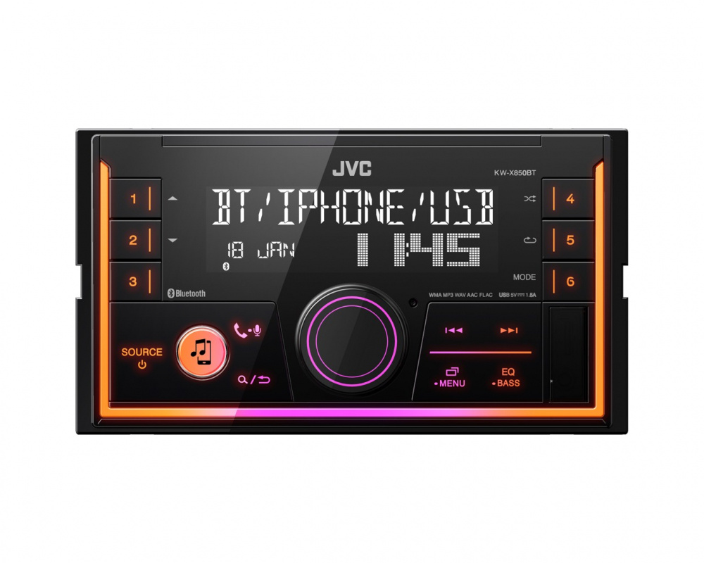 JVC KW-X850BT & Bass Habit Play-Lautsprecher, Car-Audio-Paket
