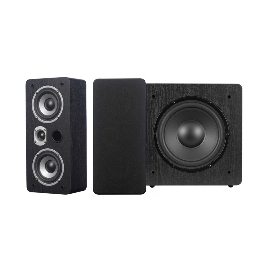 Dynavoice Magic LCR-4 EX mit Challenger Sub 8, 2.1 Lautsprecherpaket in Schwarz