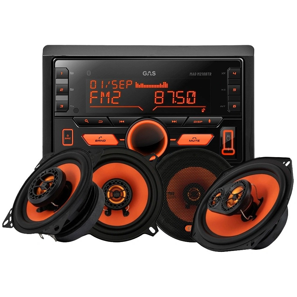 GAS MAD M210-BTR mit MAD X1-Lautsprechern, Autoradio-Set