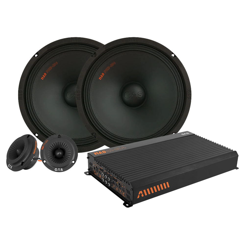 GAS MAD PM2-104 & MAD PT1-254 SPL-Paket mit Verstärker, klein