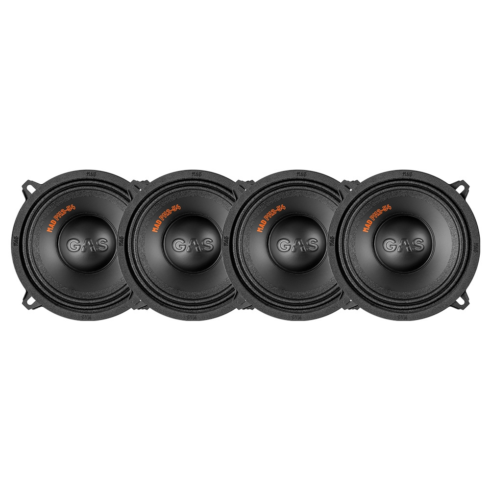 4er-Pack GAS MAD PM2-54, 5,25-Zoll-Mitteltöner