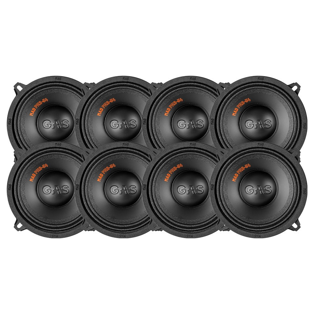 8er-Pack GAS MAD PM2-54, 5,25-Zoll-Mitteltöner
