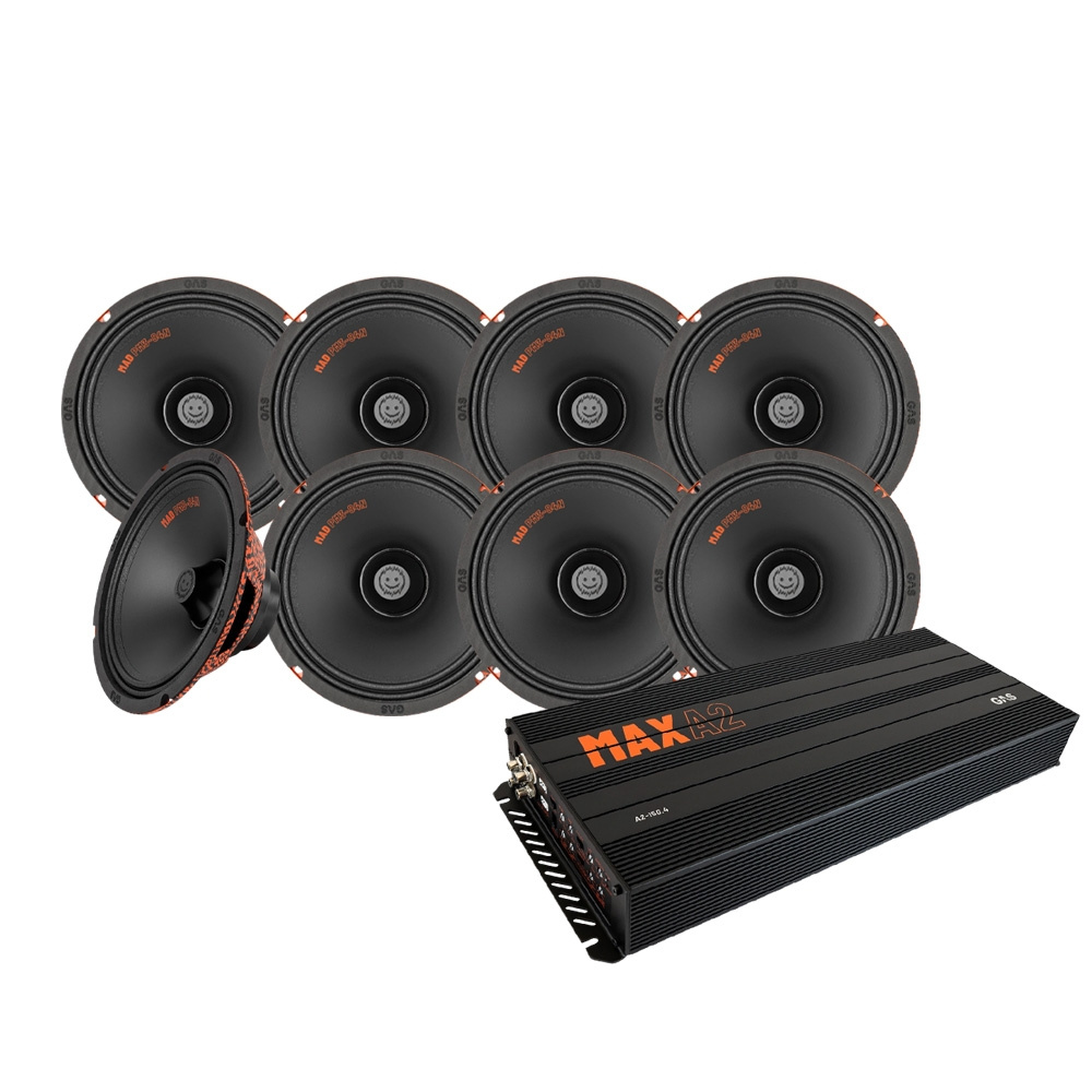 8er-Pack GAS MAD PM3-84N mit MAX A2-150.4, SPL-Paket