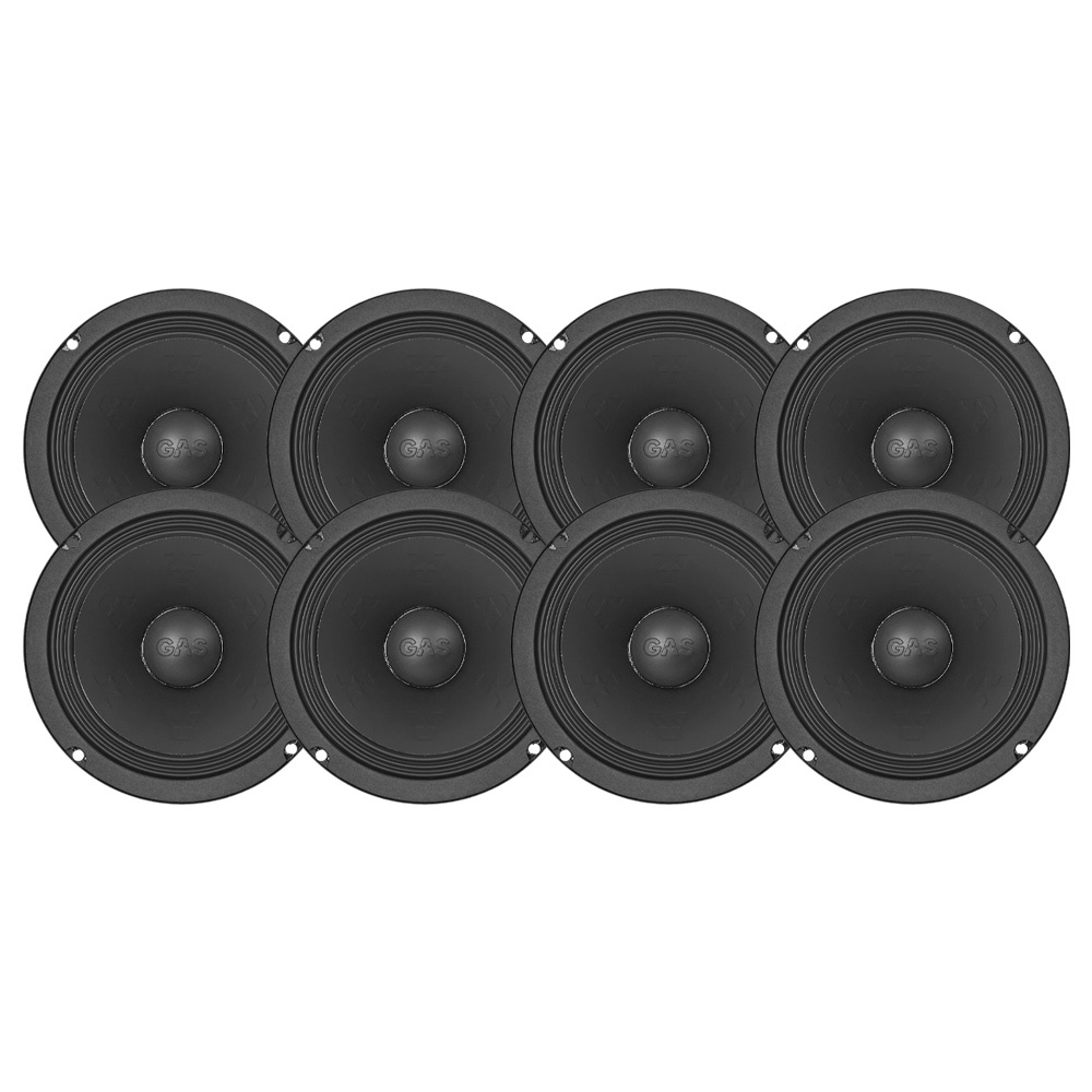 8er-Pack GAS MAX PMW1-64N, 6,5-Zoll-Neo-Mittelbasslautsprecher