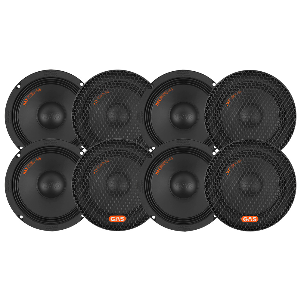 8er-Pack GAS MAX PMW1-64, 6,5-Zoll-Bass/Mittelbass