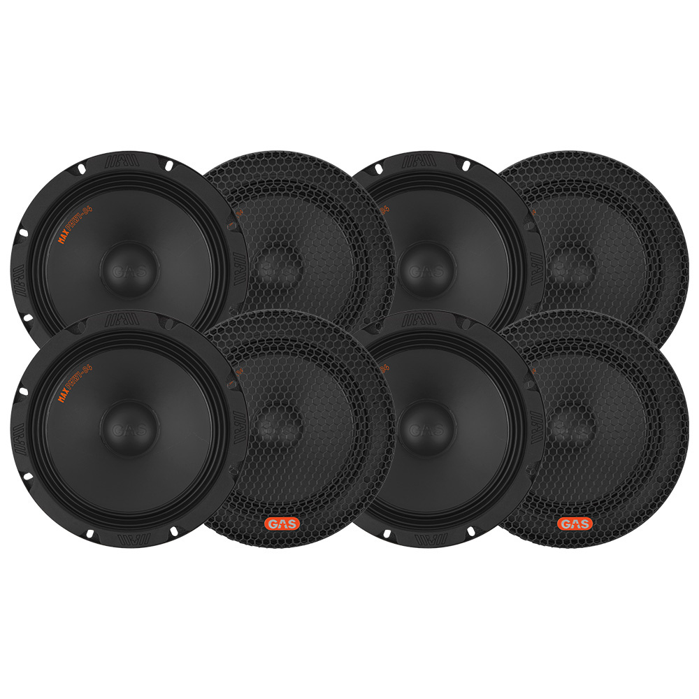 8er-Pack GAS MAX PMW1-84, 8-Zoll-Bass/Mittelbass