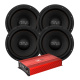 4er-Set GAS MAX S1-12D1 mit Bass Habit SE8000.1D2, Basspaket 4er-Set GAS MAX S1-12D1 mit Bass Habit SE8000.1D2, Basspaket