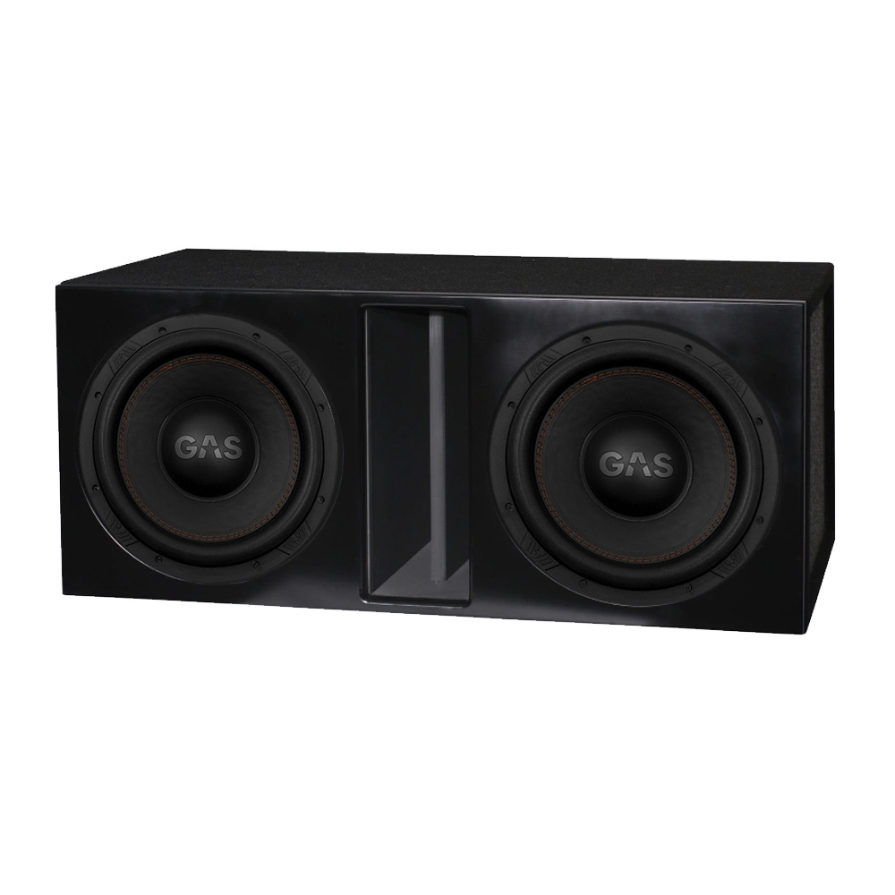 2er-Set GAS MAX S1-12D2 im Bassreflex-Subwoofergehäuse