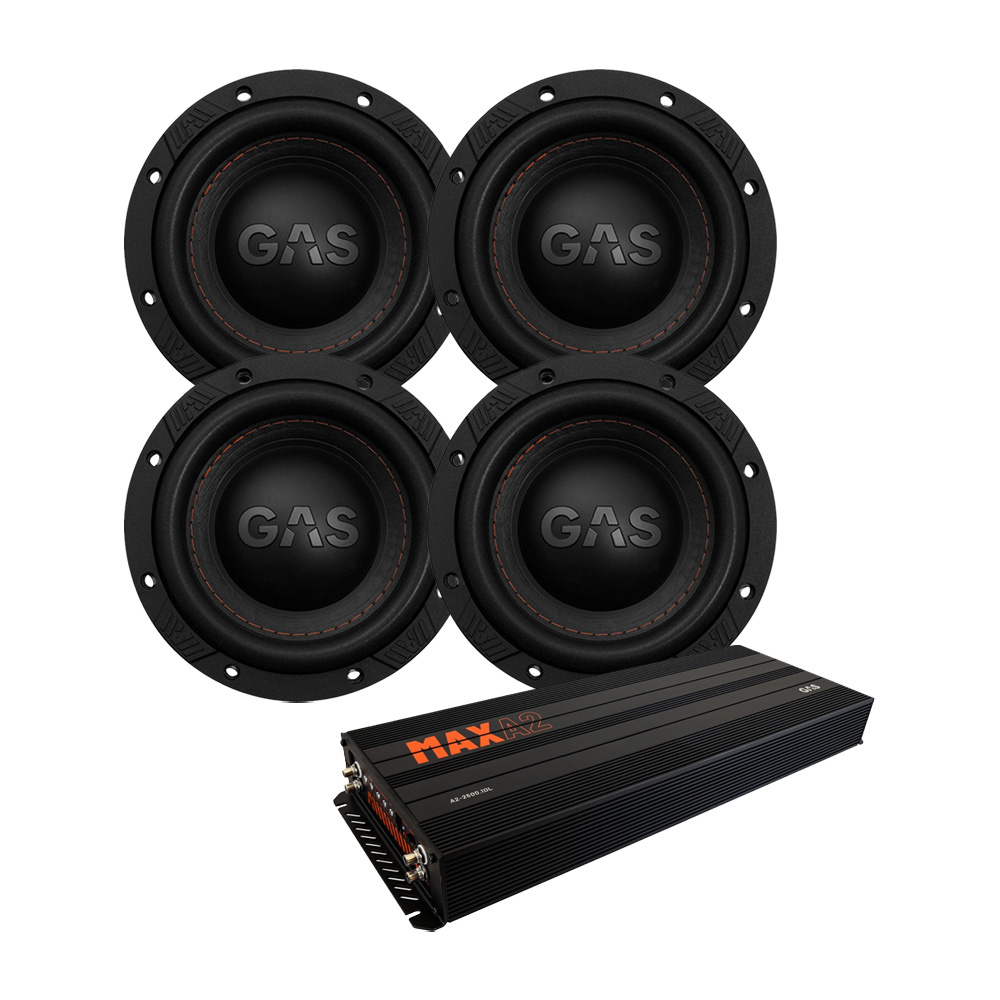 4er-Set GAS MAX S1-6D1 & MAX A2-2500.1DL, Basspaket